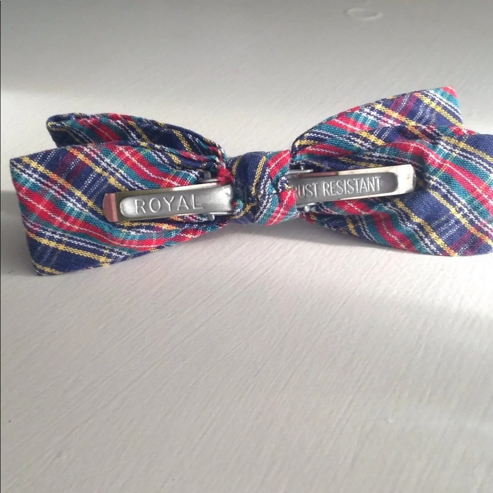Royal Tartan bow tie - clip on little boy
